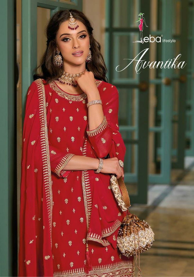 Eba Avantika Wedding Wear Sharara Readymade Suits Catalog